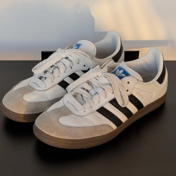 adidas White Low-Top Sneakers with Brown Outsole Details - Picture 2 of 6